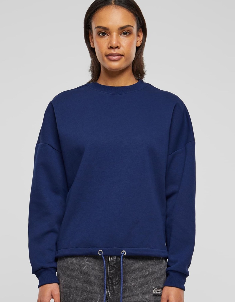 Bluza Damska Oversize Bawelniano Poliestrowa BY058 - Cobalt Blue