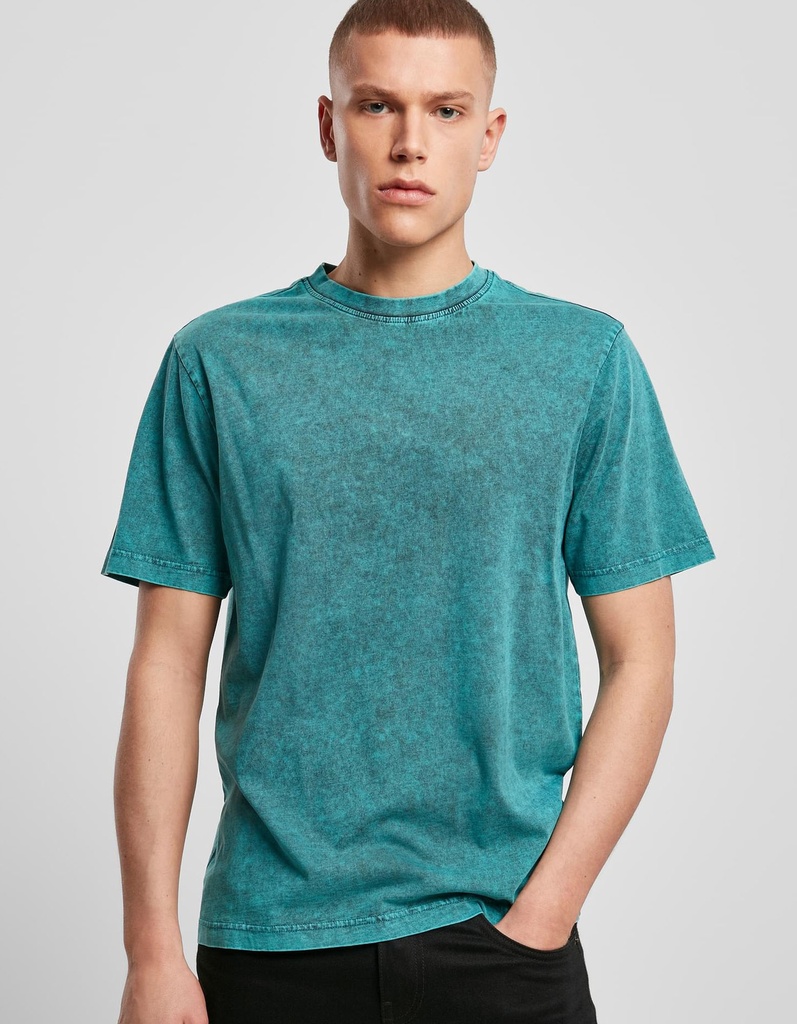 T-shirt Klasyczny Bawelniany BY070 - Indigo White