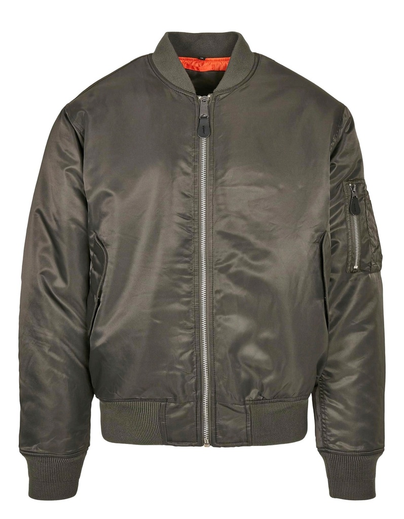 Kurtka Bomber Meska Nylonowa z Kieszenia na Ramieniu BYB3149 - Black