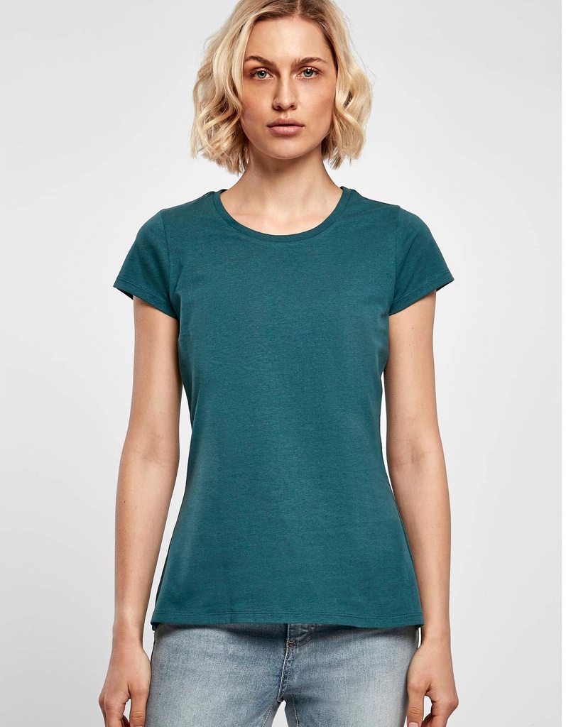 T-shirt Damski Klasyczny Bawelniany BYBB012 - Grass Green