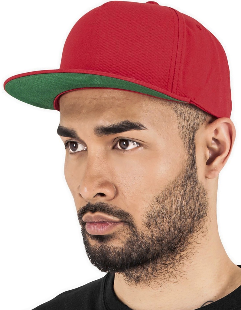 Czapka 5-panelowa snapback Bawełniana FX6007 - Beige & Green