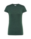 Koszulka Damska Slim Bawelniana JHK152 - Bottle Green Heather