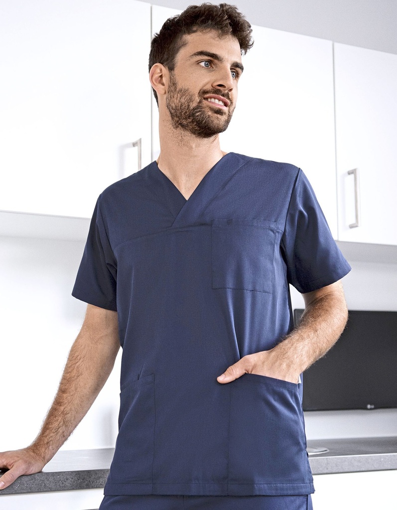 Tunika Męska Prosty Krój Poliester Bawełna KY139 - Aubergine (ca. Pantone 5185C)