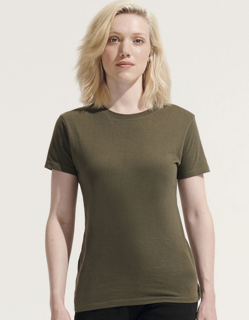 T-shirt Damski Slim Bawełniany L01825 - Absolute White