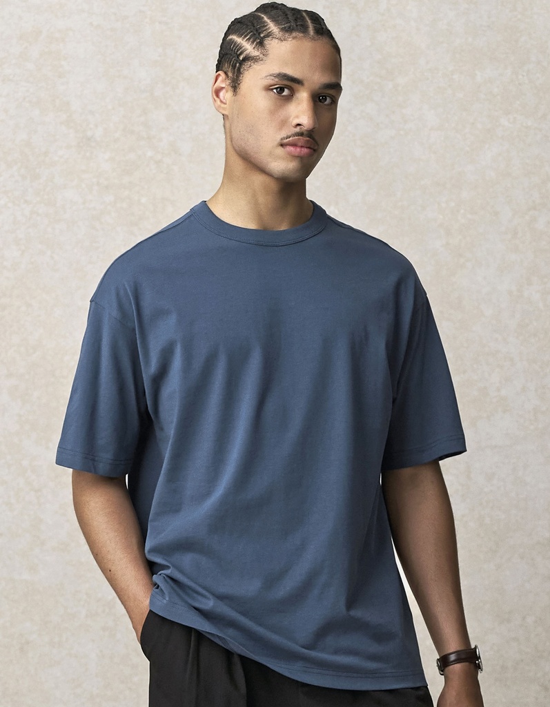 T-shirt Meski Oversize Bawelna Organiczna L03806 - Denim