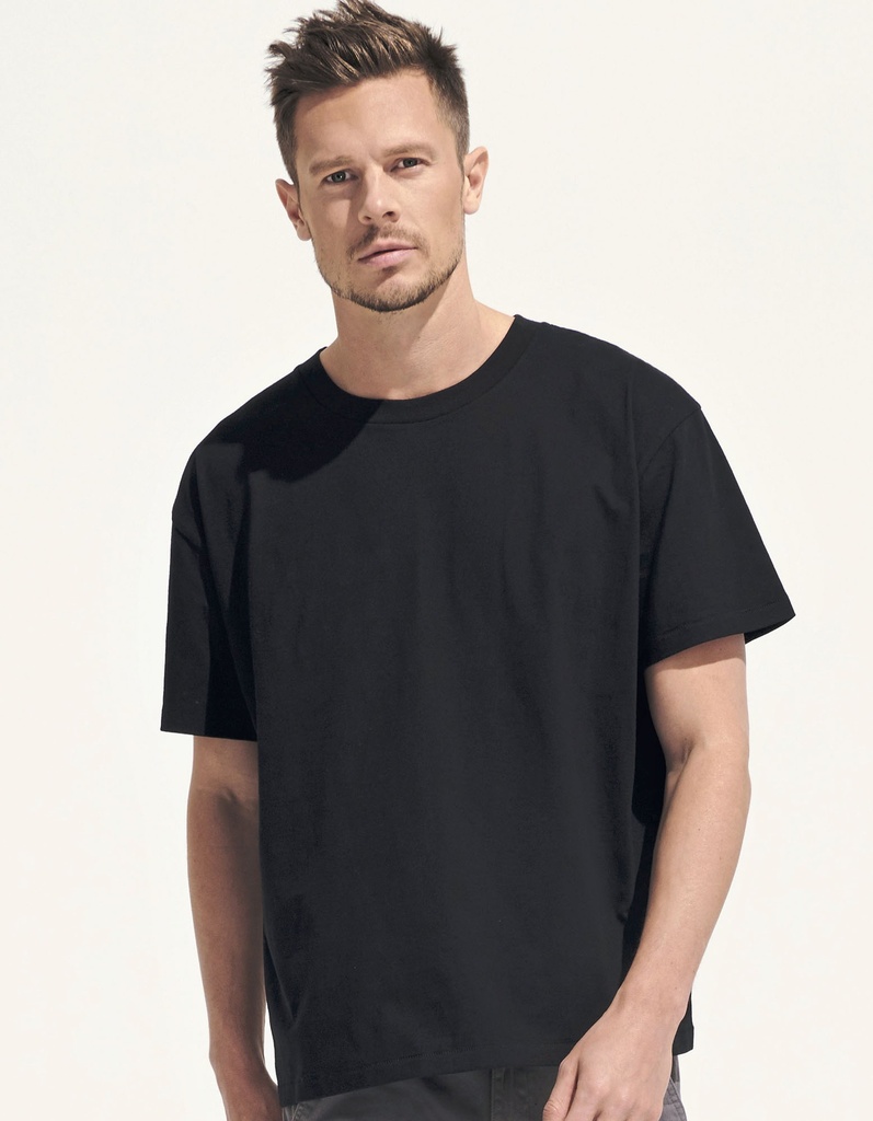 T-Shirt Unisex Oversize Bawelniany L03996 - Grey Melange