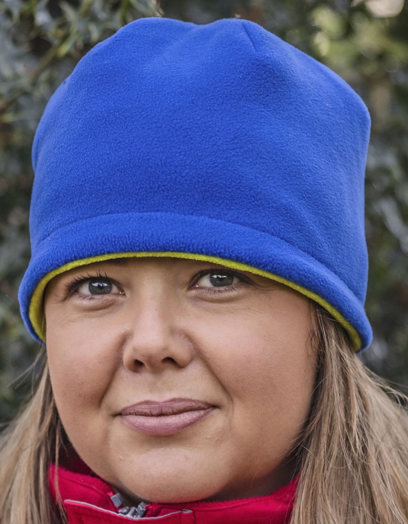 Czapka Dwustronna Polarowa Szybkoschnaca RC374 - Black & Red