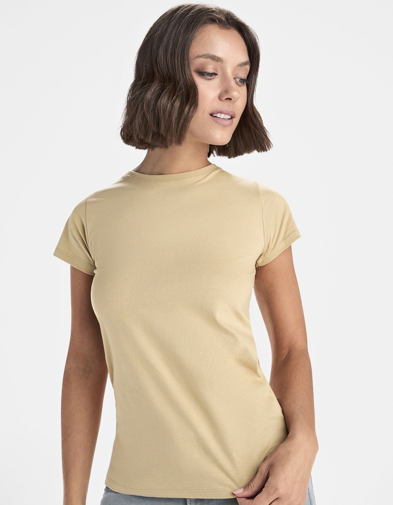 T-shirt Damski Slim Bawelniany RY6683 - Iris Purple 711