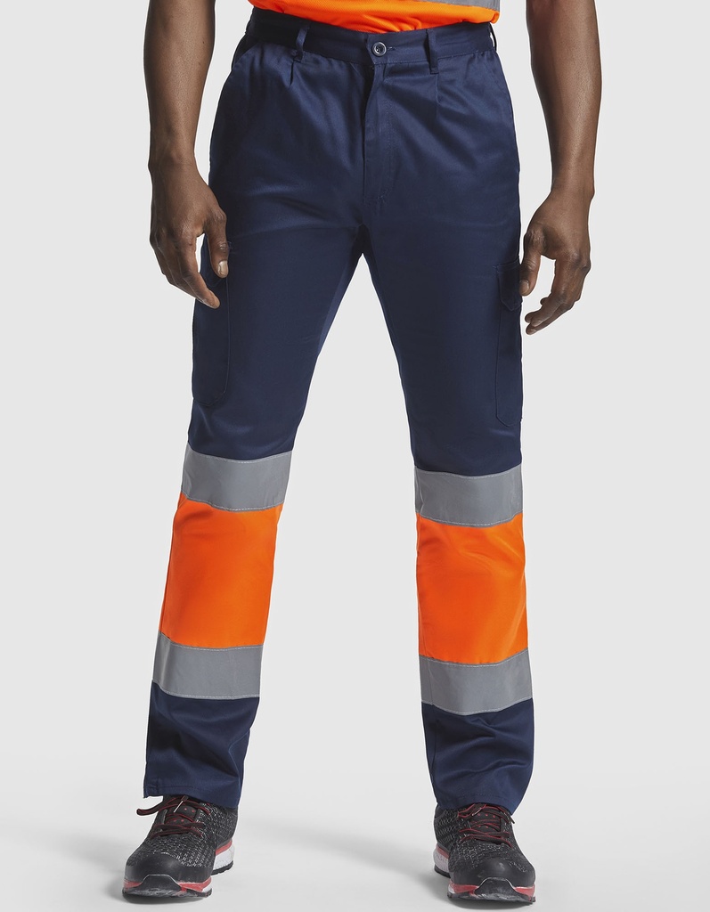 Spodnie Robocze Odblaskowe RY9300 - Red 60 & Fluor Yellow 221