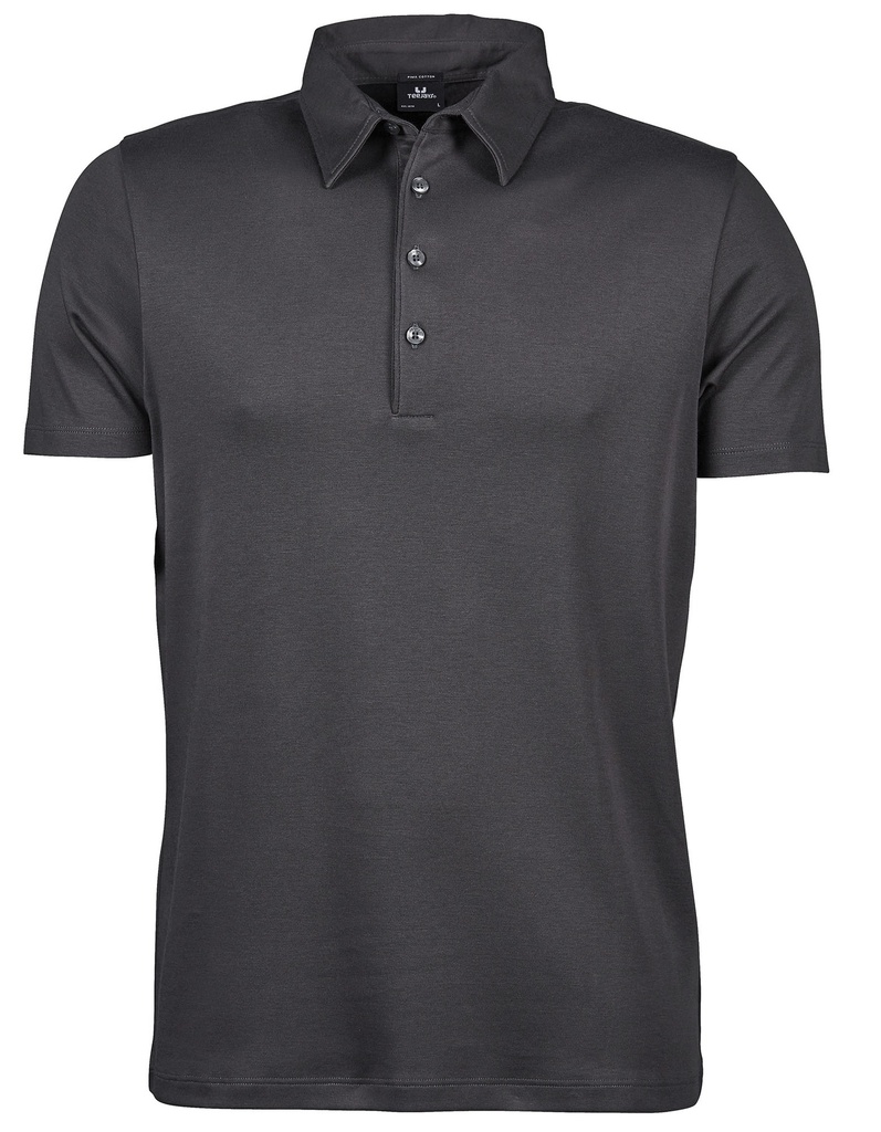 Koszulka Polo Meska Slim Fit Bawelniana Interlock TJ1440 - Cement