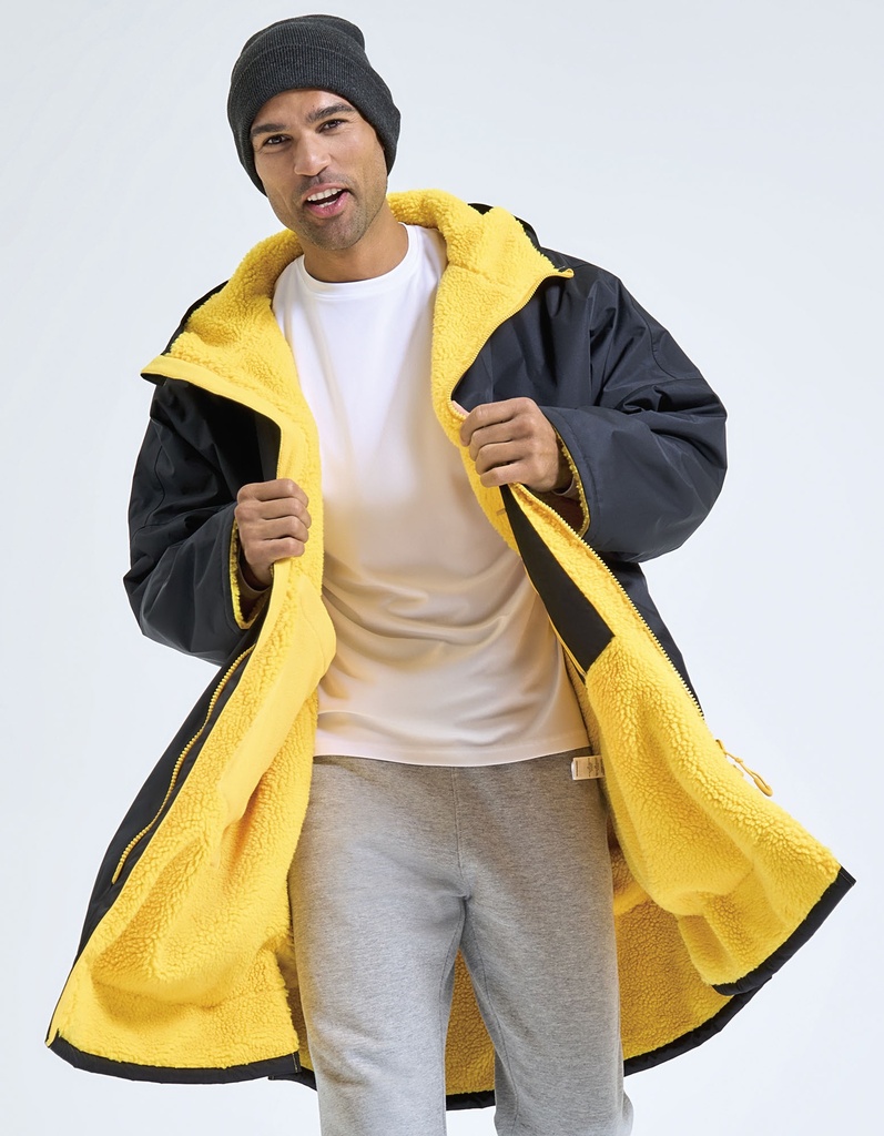 Kurtka Oversize Polar Sherpa TR800 - Black & Sun Yellow