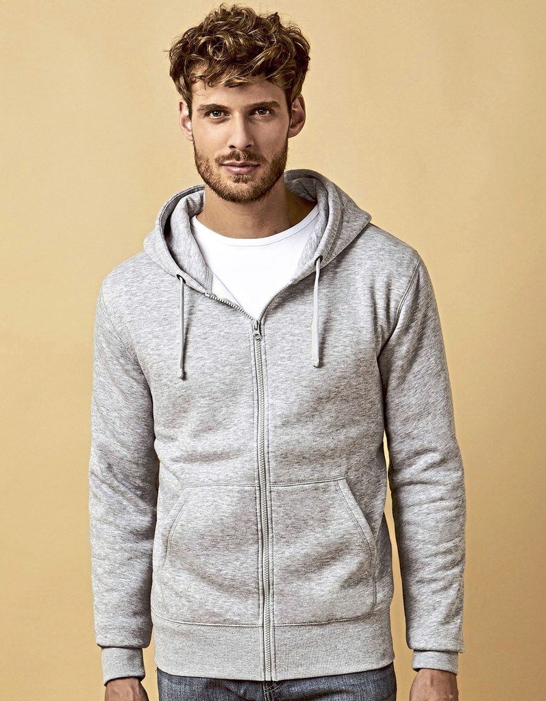 Bluza Meska Z Kapturem Na Zamek Bawelniana XO1650 - Charcoal