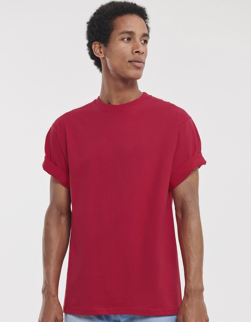 T-shirt Klasyczny Czesana Bawełna Z215 - Tan