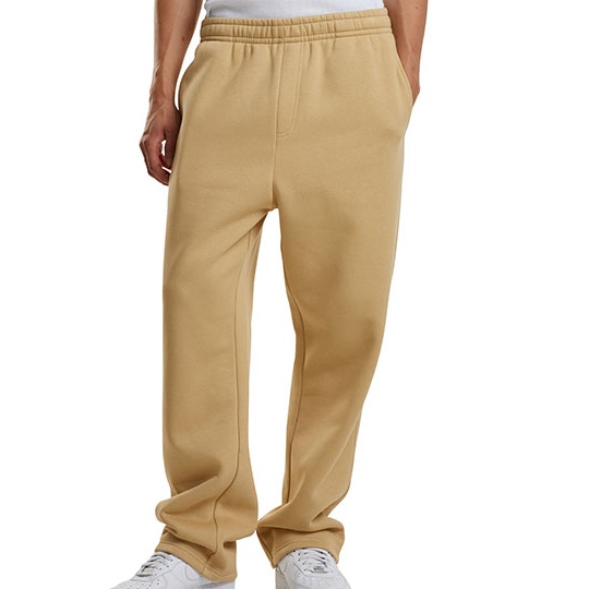 Spodnie Dresowe Luzny Kroj Bawelniane Poliestrowe BY288 - U. Beige