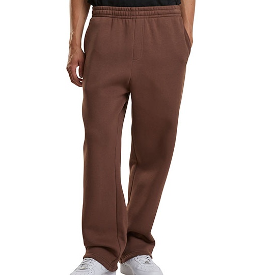 Spodnie Dresowe Luzny Kroj Bawelniane Poliestrowe BY288 - Chocolate Brown