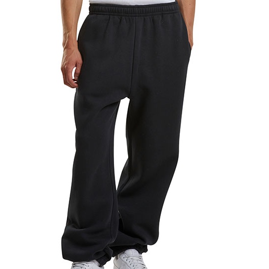 Spodnie Dresowe Luzne Bawelniano Poliestrowe BY286 - Black