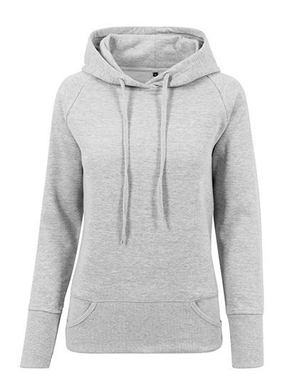 Bluza Damska Z Kapturem Czesana Od Wewnatrz BY043 - Grey
