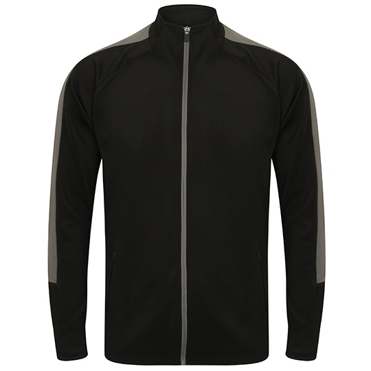Bluza Dresowa Z Zamkiem Dziana FH871 - Black & Gunmetal Grey