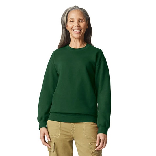 Bluza Klasyczna Unisex Bawelniana Szczotkowana GSF000 - Forest Green