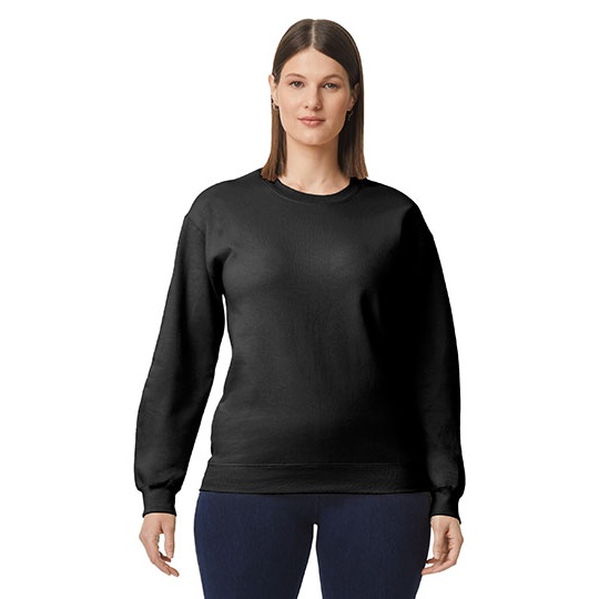 Bluza Klasyczna Unisex Bawelniana Szczotkowana GSF000 - Black
