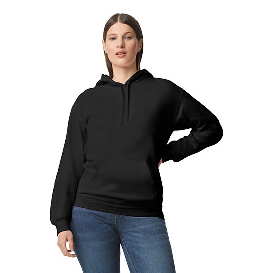 Bluza Klasyczna Bawełniana Szczotkowana Unisex GSF500 - Black