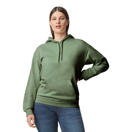 Bluza Klasyczna Bawelniana Szczotkowana Unisex GSF500 - Military Green