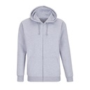 Bluza Rozpinana Unisex Bawełniana z Recyklingowanym Poliestrem L03812 - Grey Melange