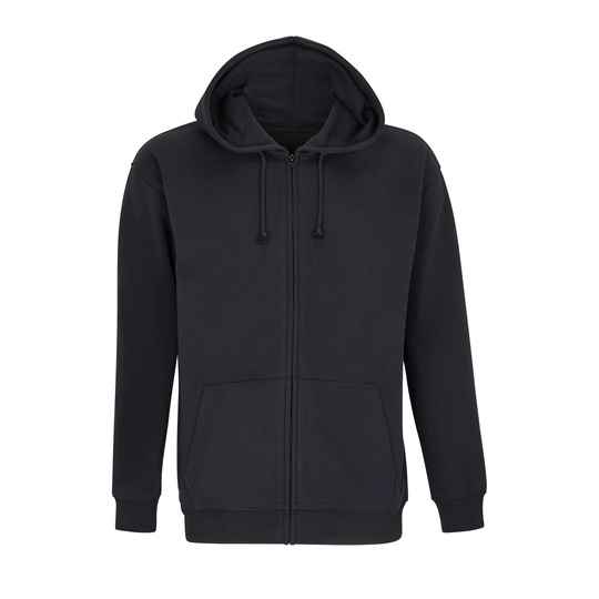 Bluza Rozpinana Unisex Bawelniana z Recyklingowanym Poliestrem L03812 - Black
