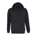 Bluza Rozpinana Unisex Bawelniana z Recyklingowanym Poliestrem L03812 - Black
