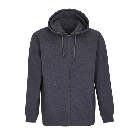 Bluza Rozpinana Unisex Bawełniana z Recyklingowanym Poliestrem L03812 - Charcoal Melange