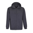 Bluza Rozpinana Unisex Bawełniana z Recyklingowanym Poliestrem L03812 - Charcoal Melange