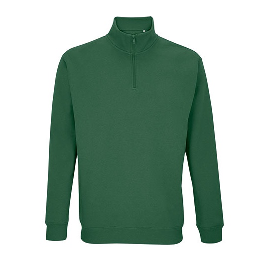 Bluza Unisex z Zamkiem 1 4 Recyklingowana L04234 - Bottle Green