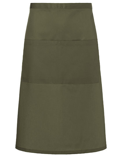 Fartuch Bistro Bardzo Duży Tkanina Diagonalna KY161 - Moss Green (ca. Pantone 7764C)