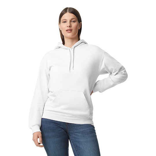 Bluza Klasyczna Bawelniana Szczotkowana Unisex GSF500 - White