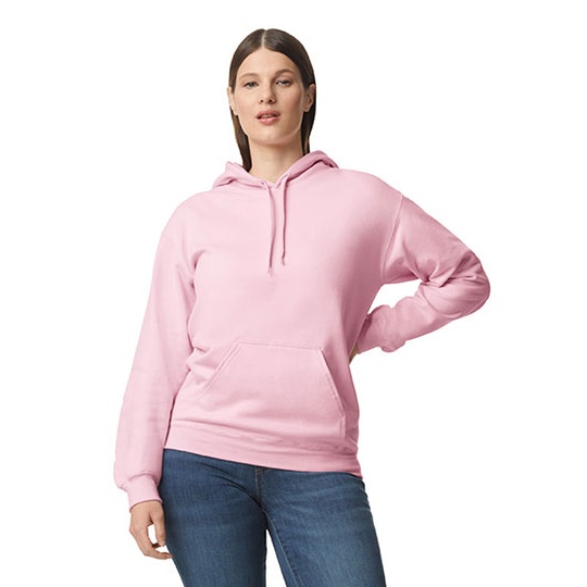 Bluza Klasyczna Bawelniana Szczotkowana Unisex GSF500 - Light Pink