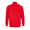 Bluza Unisex z Zamkiem 1 4 Recyklingowana L04234 - Bright Red