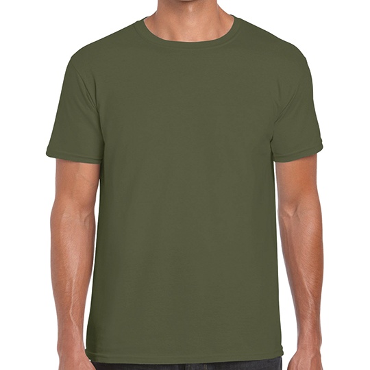 T-shirt Klasyczny Bawelniany z Poliestrem G64000 - Military Green
