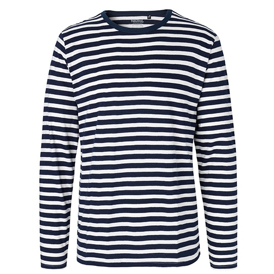 Koszulka z Długim Rękawem Dopasowana Bawełna Organiczna NE61050 - White