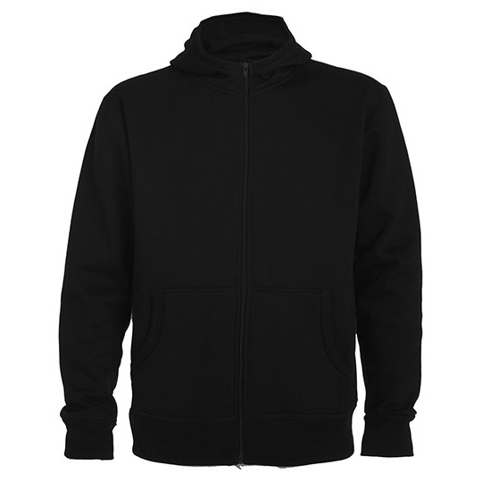 Bluza z Kapturem na Zamek Czesana Podszewka RY6421 - Black 02