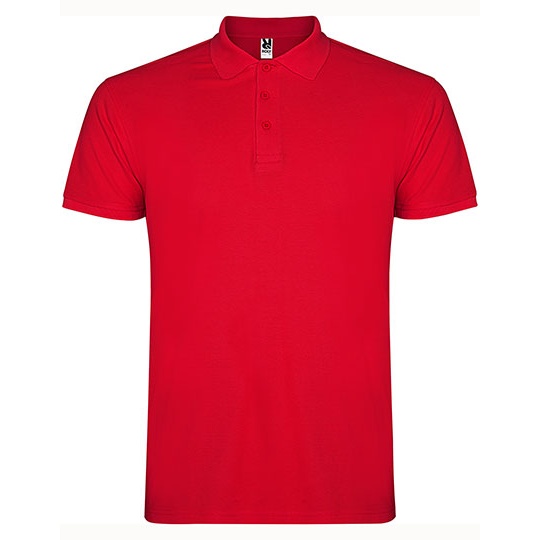 Koszulka Polo Męska Pique RY6638 - Red 60