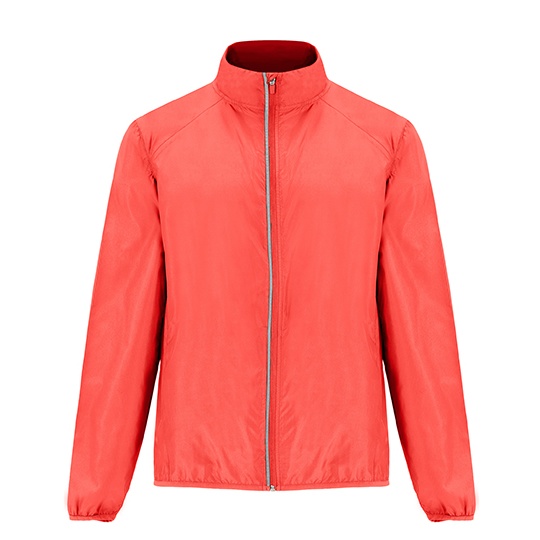 Kurtka Wiatrowka Meska Poliester Ripstop Wiatroodporna RY5050 - Fluor Coral 234