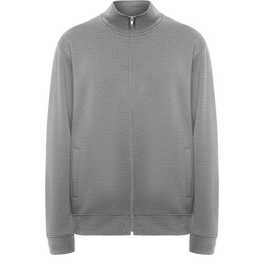 Bluza Zapinana z Kapturem ze Stójką Bawełniana Poliestrowa RY6439 - Heather Grey 58