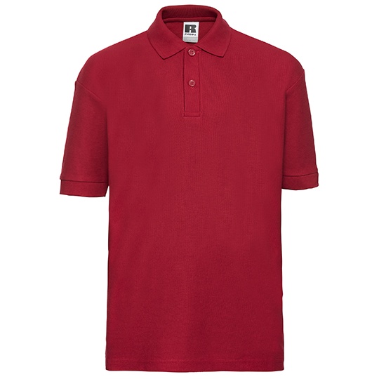 Koszulka Polo Dziecieca Klasyczna Pika Poliester Bawelna Z539K - Bright Red