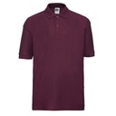 Koszulka Polo Dziecięca Klasyczna Pika Poliester Bawełna Z539K - Burgundy