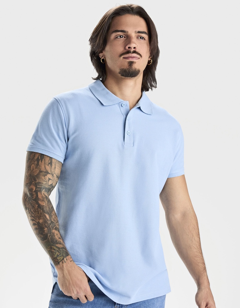 Koszulka Polo Męska Pique RY6638 - Lilac 121