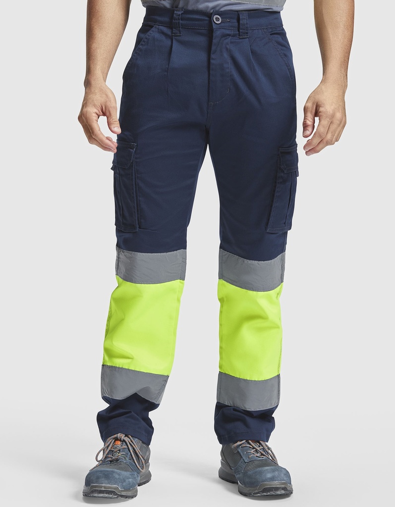 Spodnie Robocze Hi-Vis Stretch RY9312 - Red 60 & Fluor Yellow 221