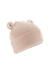 Czapka Dziecięca Beanie Bawełniana Z Uszami CB340A - Almond
