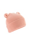 Czapka Dziecięca Beanie Bawełniana Z Uszami CB340A - Peach