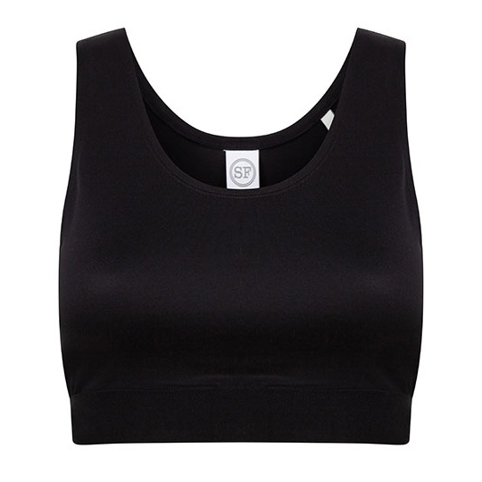 Top Dzieciecy Krotki Dopasowany Elastyczny Sportowy SM236 - Black & Black