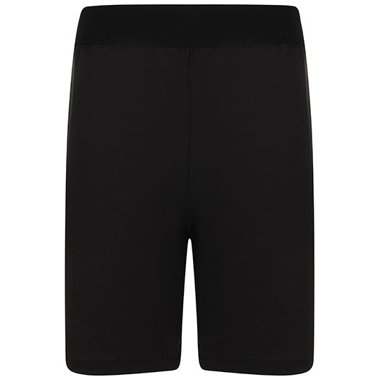 Szorty Dzieciece Elastyczne Kolarskie Poliester Elastan SM427 - Black & Black